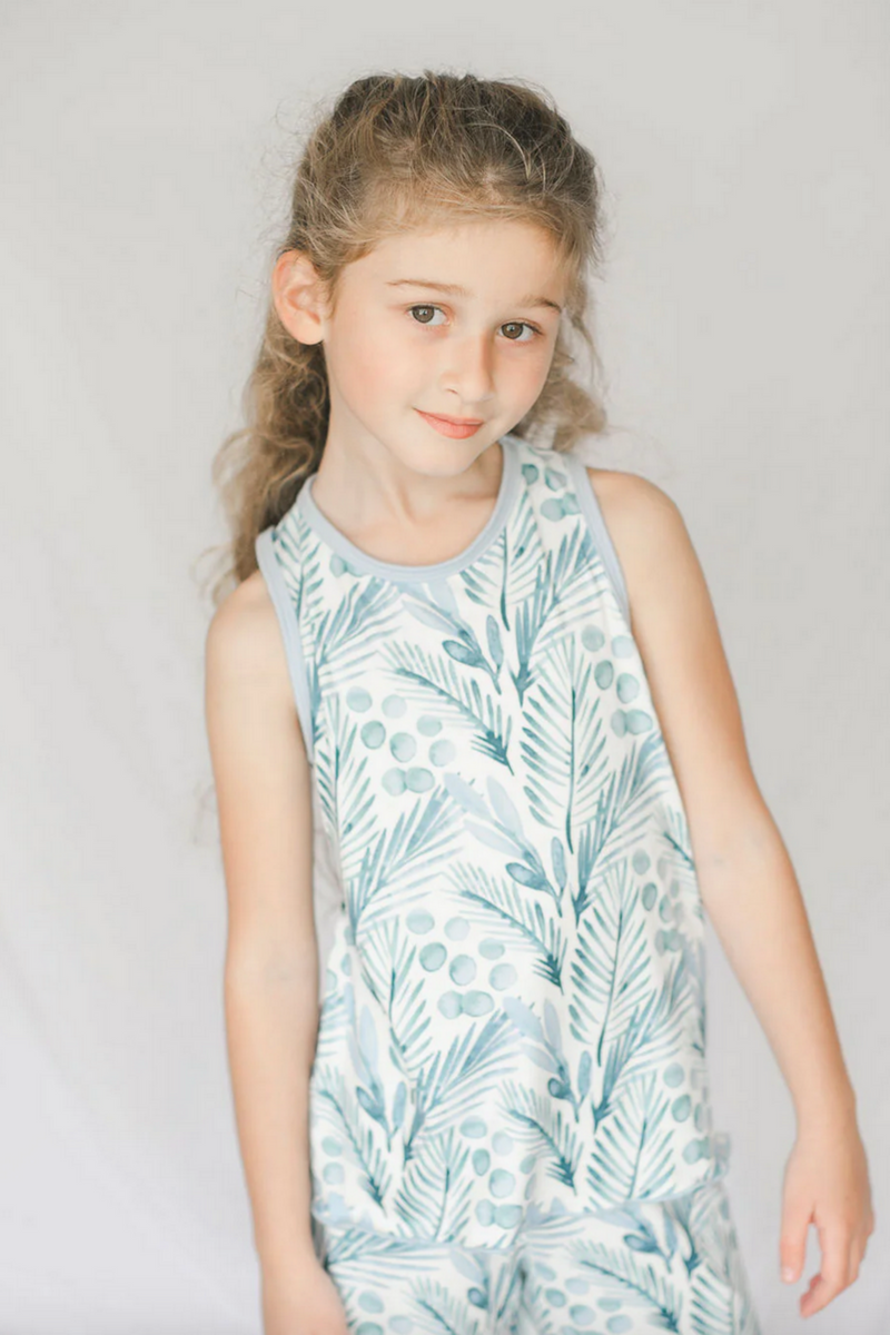 Cozy Sprigs and Berries Kids Pajama Pant Sets at Clothing Store Colada Co.